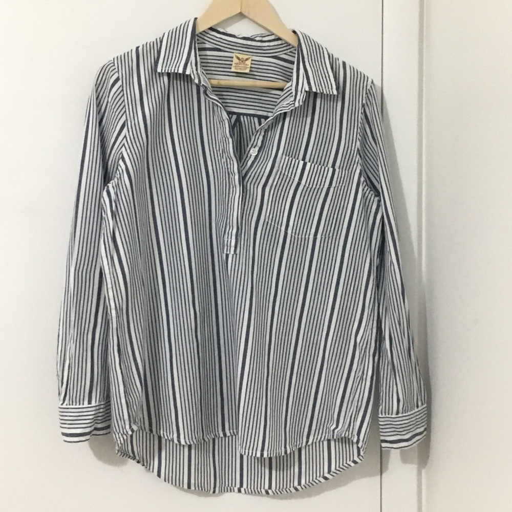 Pin striped button up (around bust)